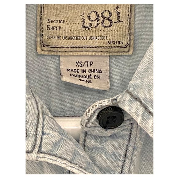 GUESS Distressed Soft Denim Jacket - Picture 3 of 3